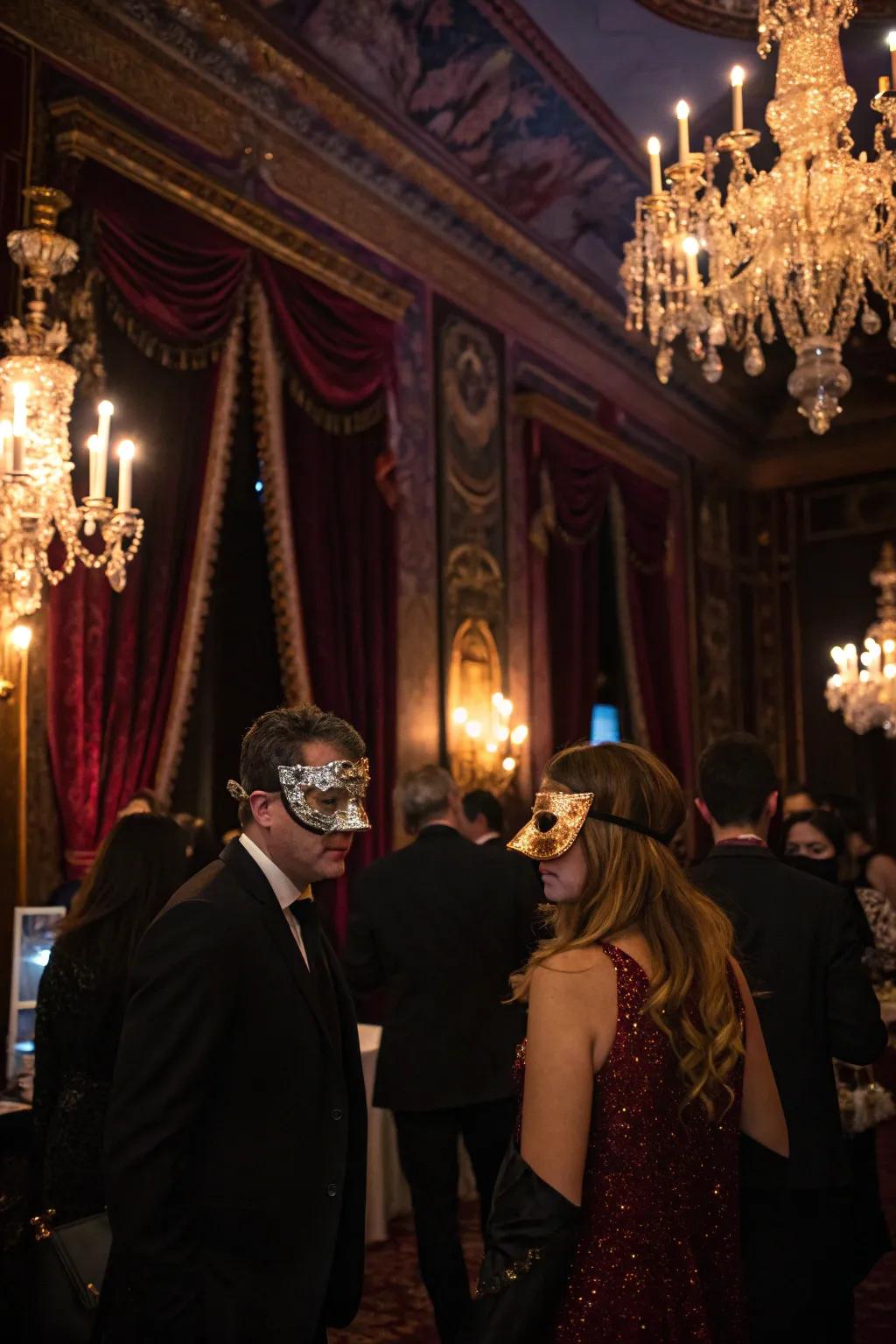 Incorporate a mysterious touch to your celebration through a masquerade theme.