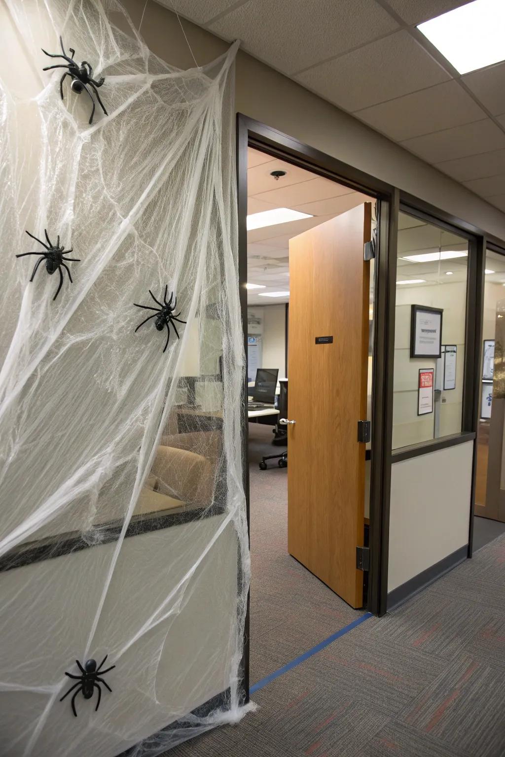 A door that's teeming with Halloween vibe.