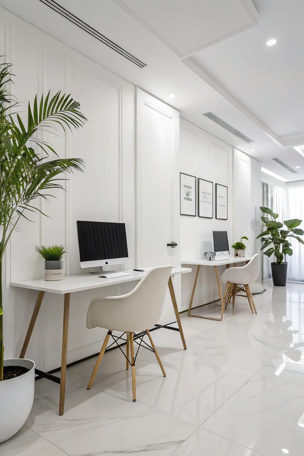 An understated design creates an environment of calm and focus.