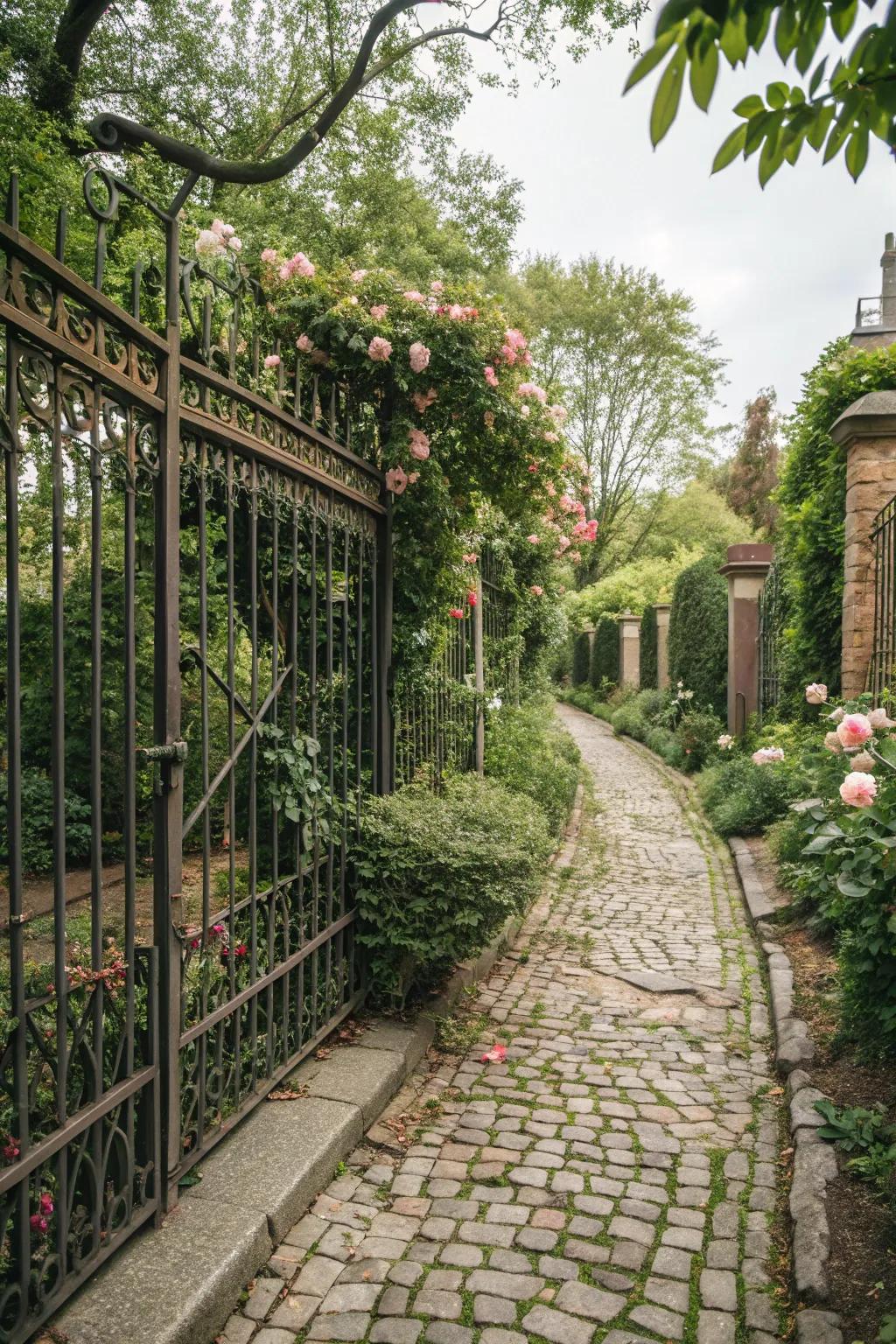 Eternal elegance through classic iron rods for your outdoor space.