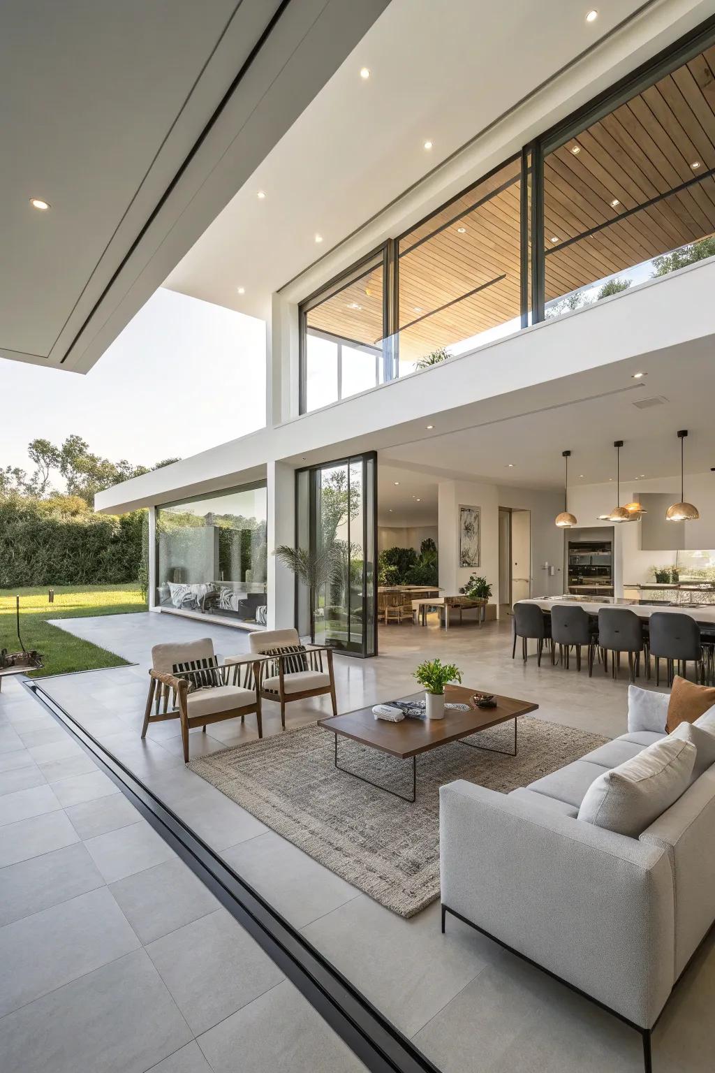 A minimalist theme accentuates expansive spaces and defined lines.