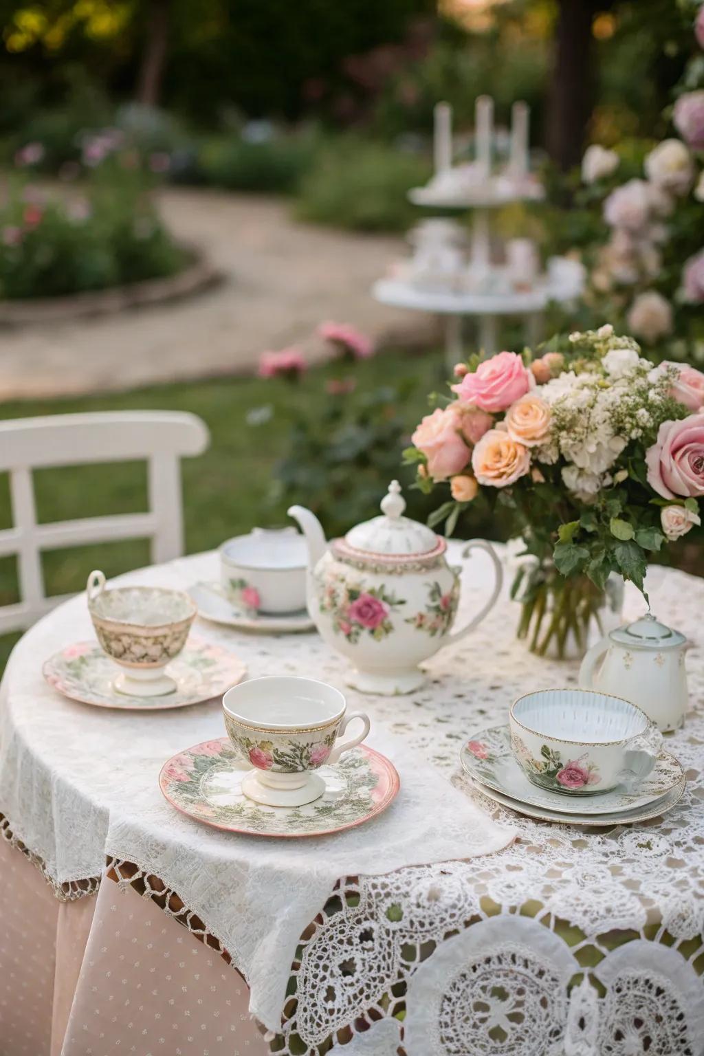 Retro tea celebrations evoke nostalgia and sophistication.