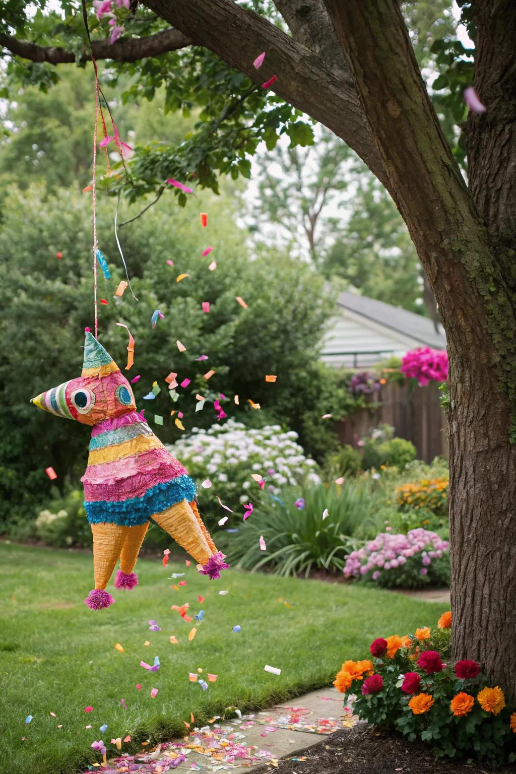 A fun piñata reveal brings an exciting touch to the event.
