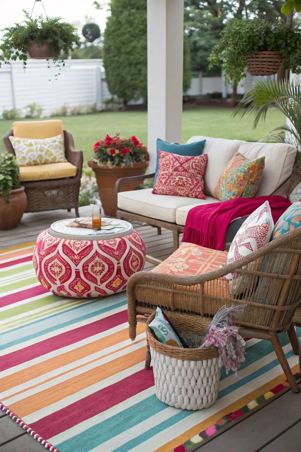 Create a statement using striking bands.