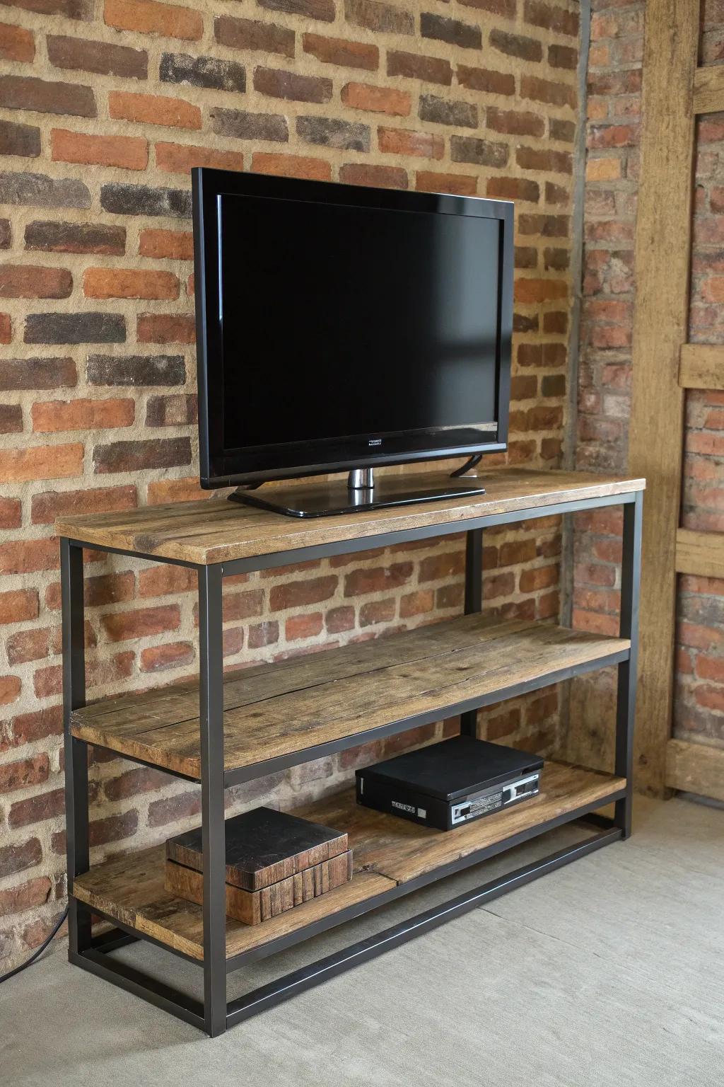 A harmonious fusion of contemporary and rustic aesthetics.
