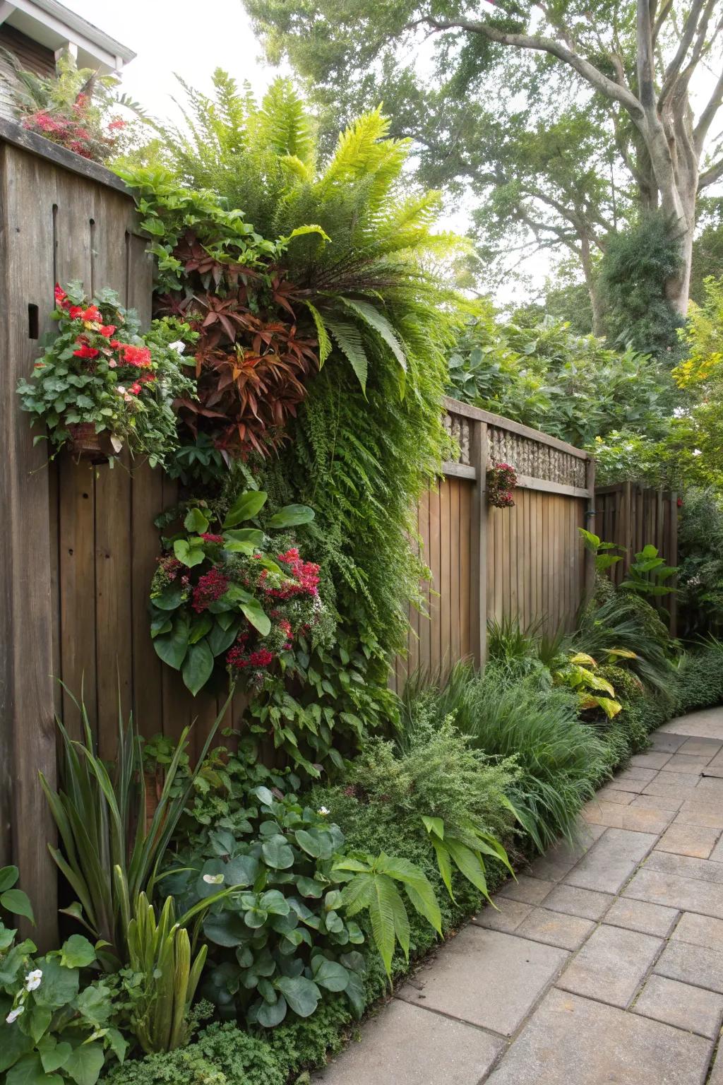 Fashion a living wall with an impressive skyward garden.