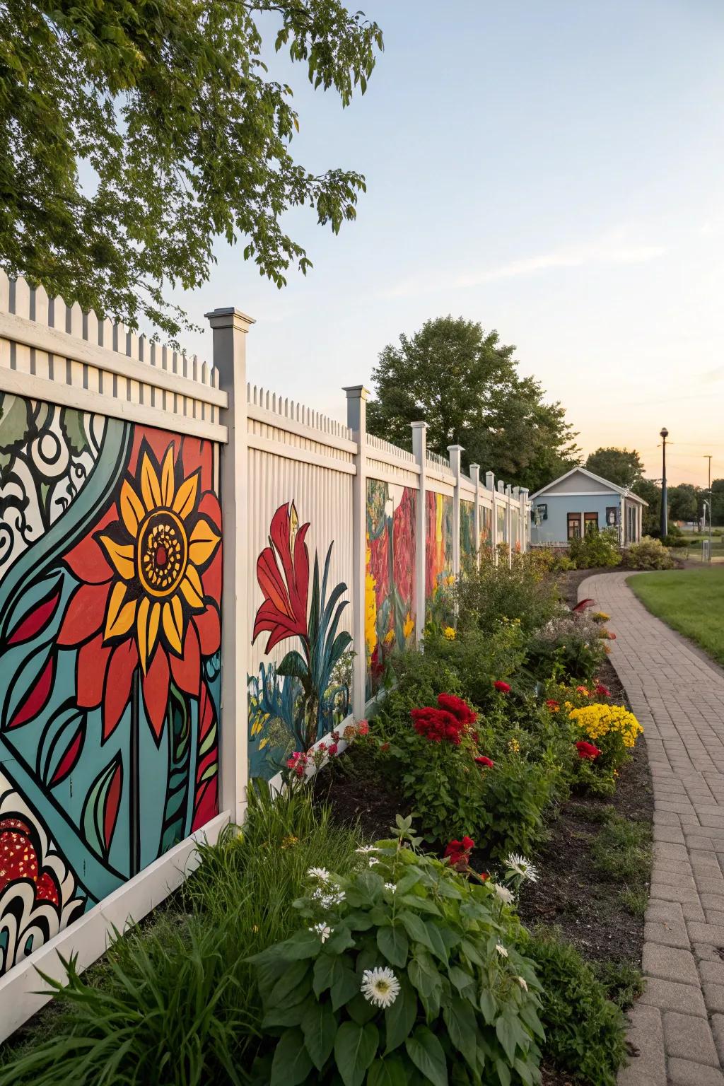 Murals transform fences into attention-grabbing displays of art.