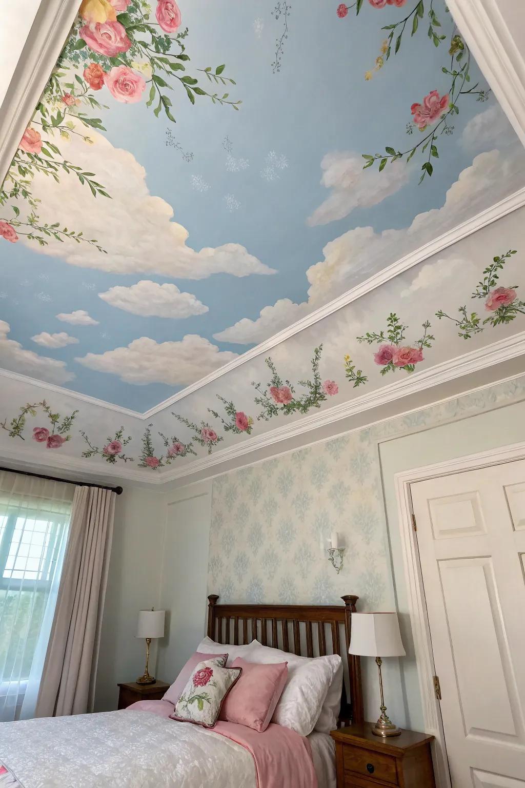 Through overhead artistic creations, establish a dreamy atmosphere.
