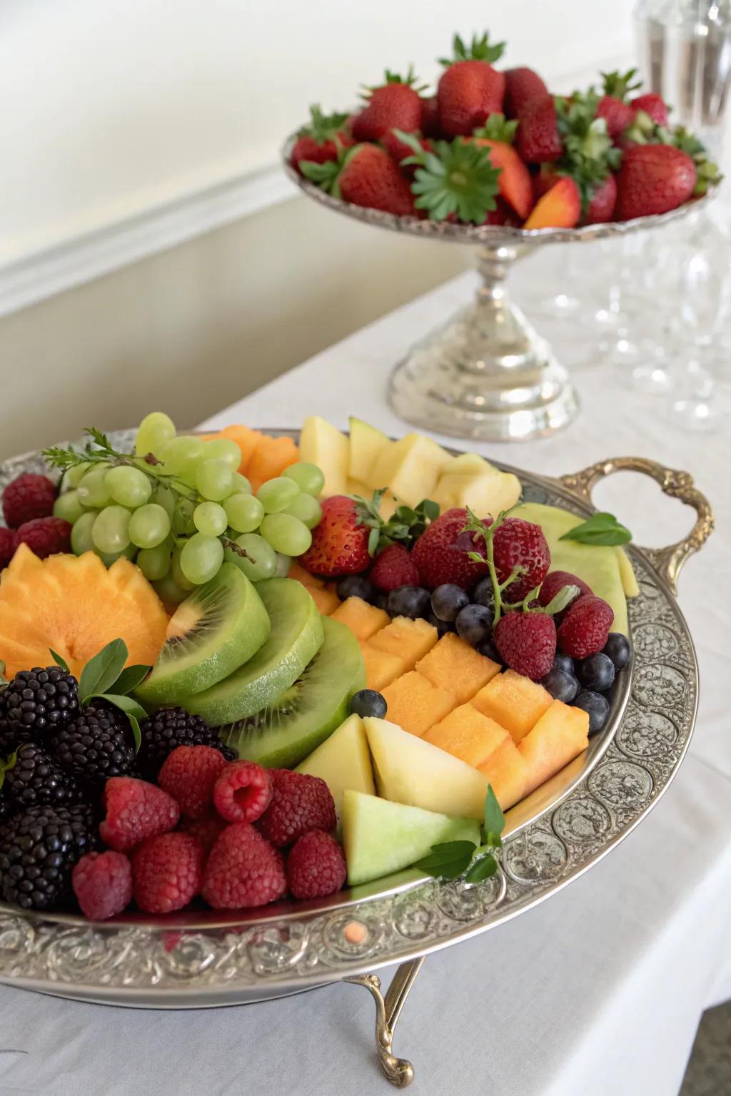 A vibrant display of fresh fruits ready to delight your senses.