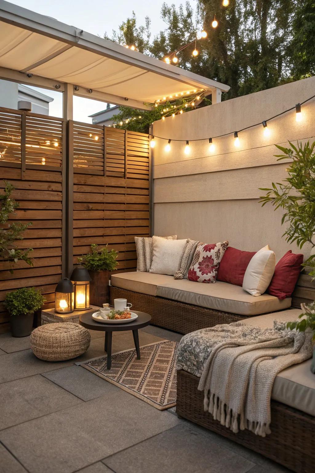 Craft a cozy space with comfy seating.