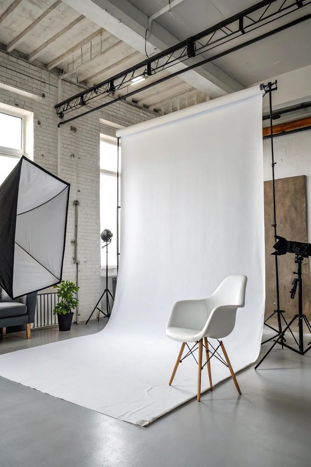 Simplicity at its best with a minimalist white canvas.