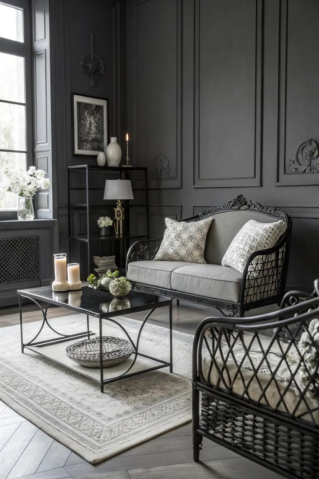 A monochrome design with a contemporary twist.