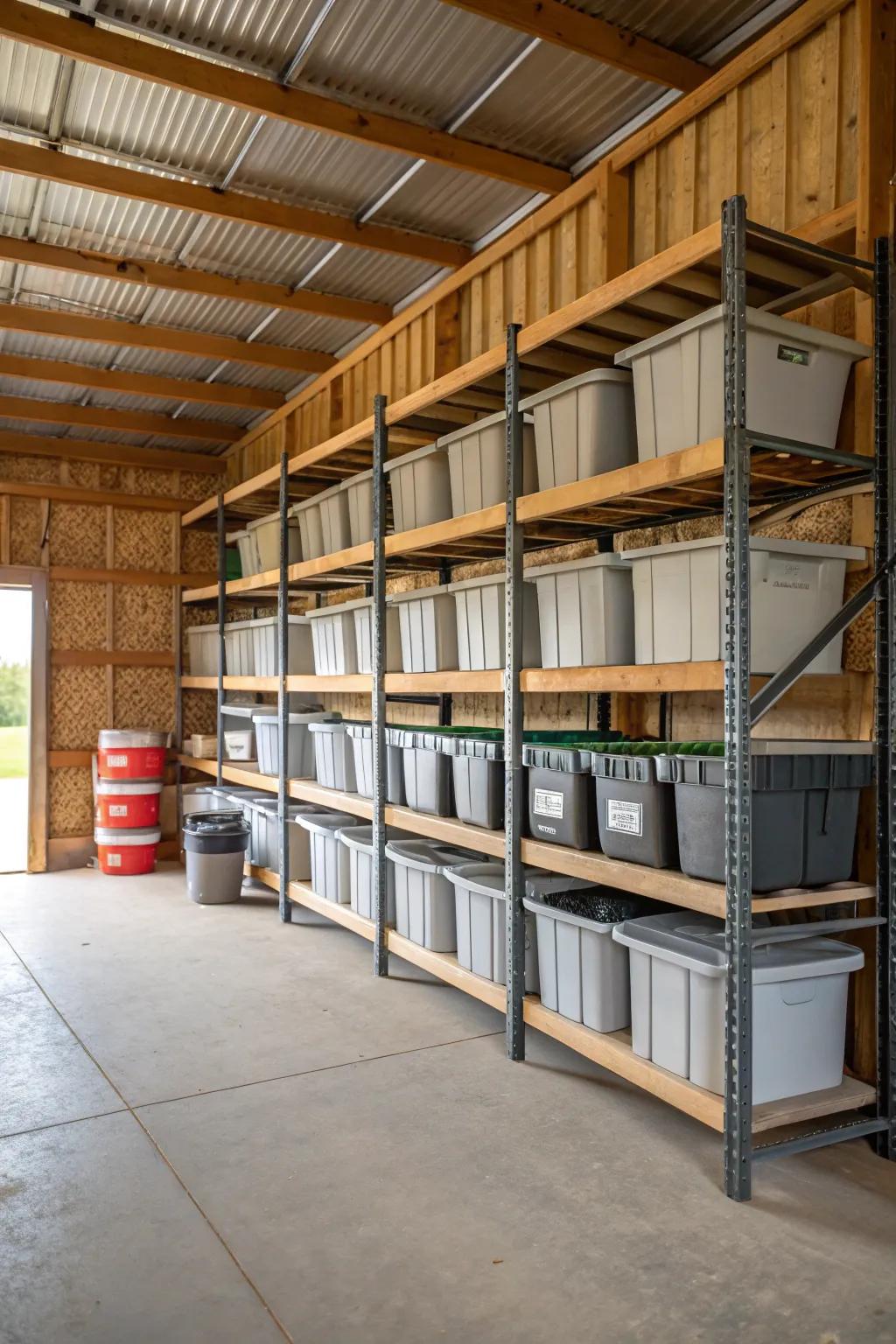 Independent racks supply adaptable storage answers.