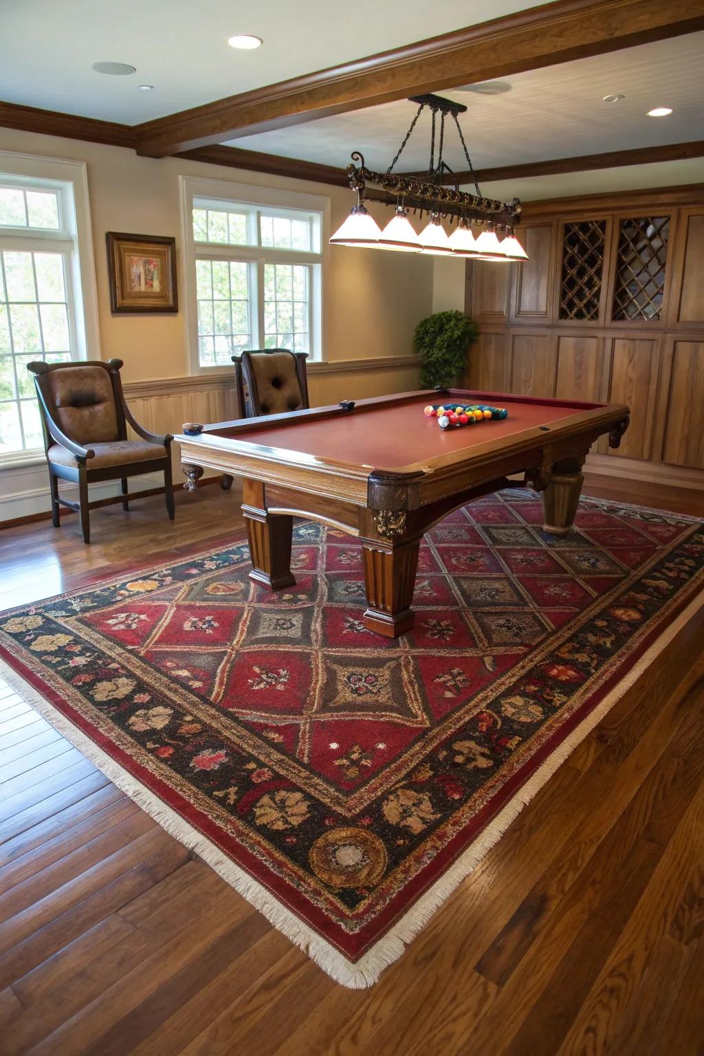 Elevate your pool table area with flooring that enhances your design vision.