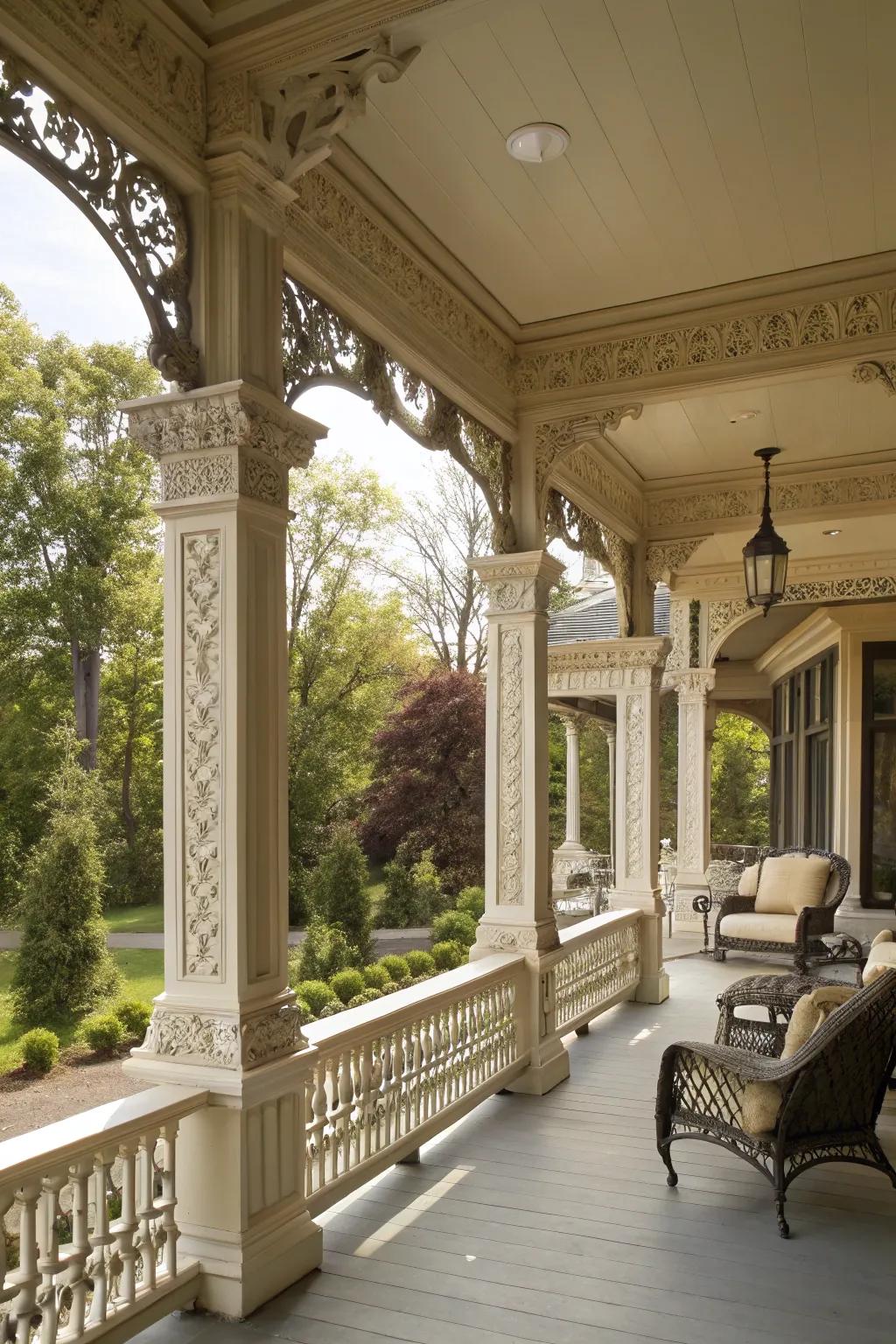 Decorative trim adds sophistication and detail.