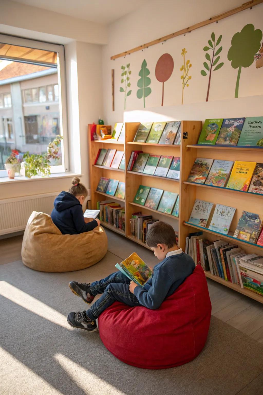 An inviting reading nook encouraging children to explore narratives.