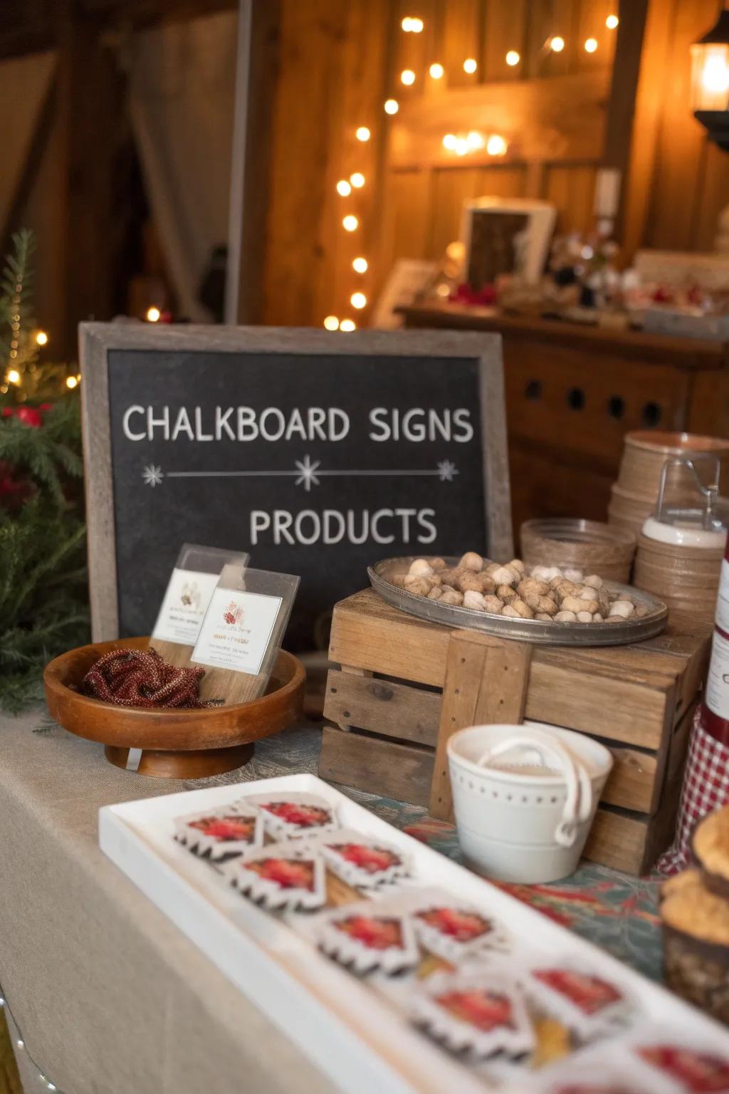 Distinct signage can improve the arrangement and charm of your table.