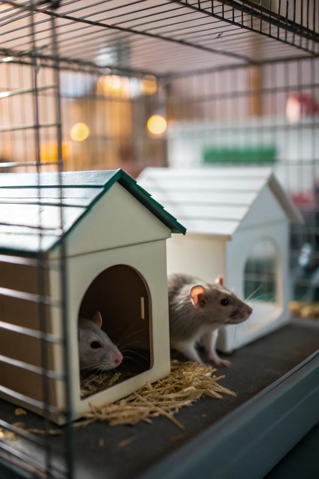 Charming concealed zones where rats can relish some privacy