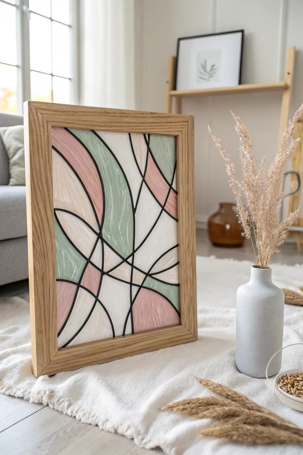 Discover the elegance inherent in non-representational art by means of reverse glass featured with pride. #ArtfulLiving
