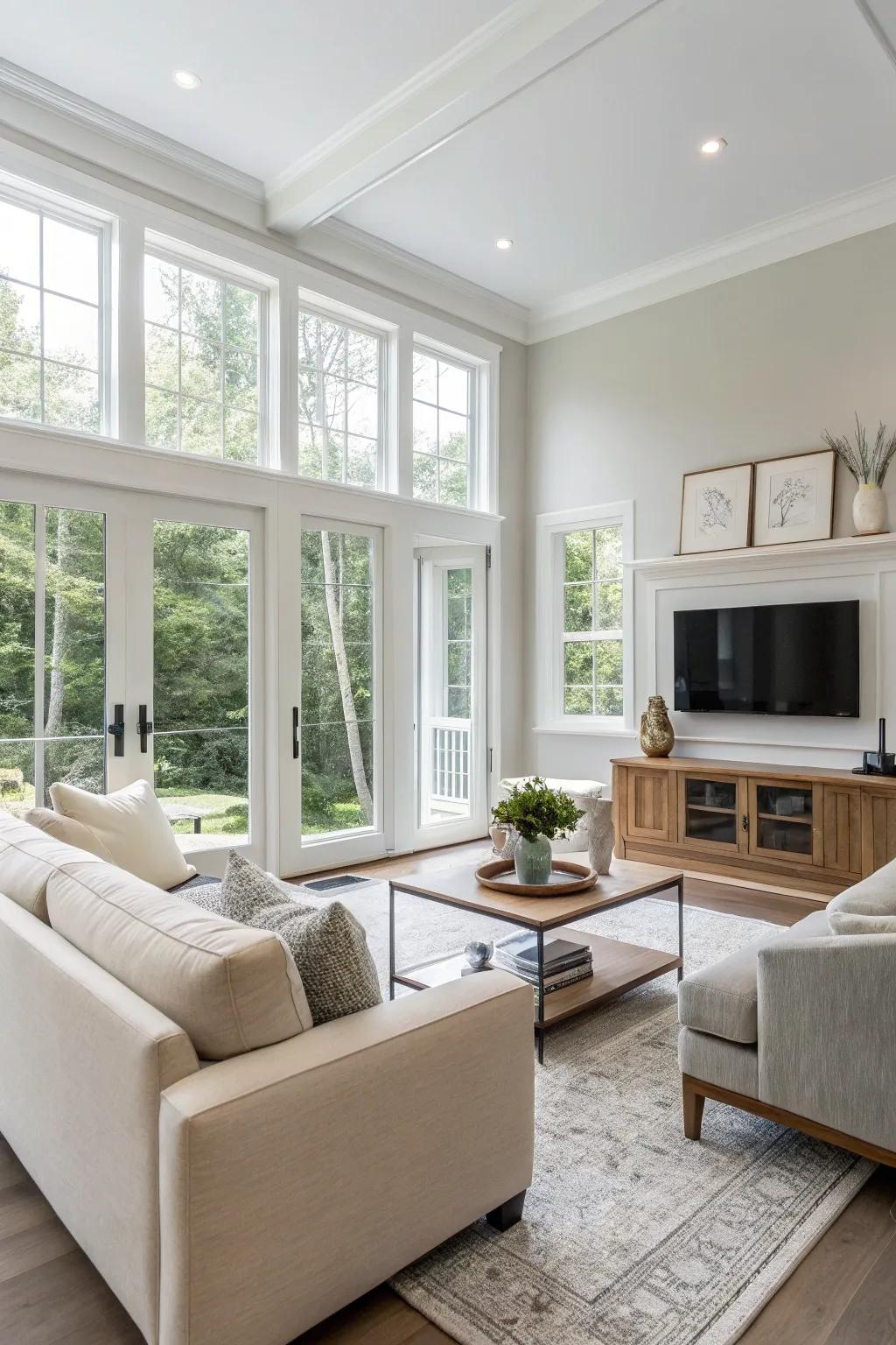 A contemporary setting underscores simplicity and refinement.