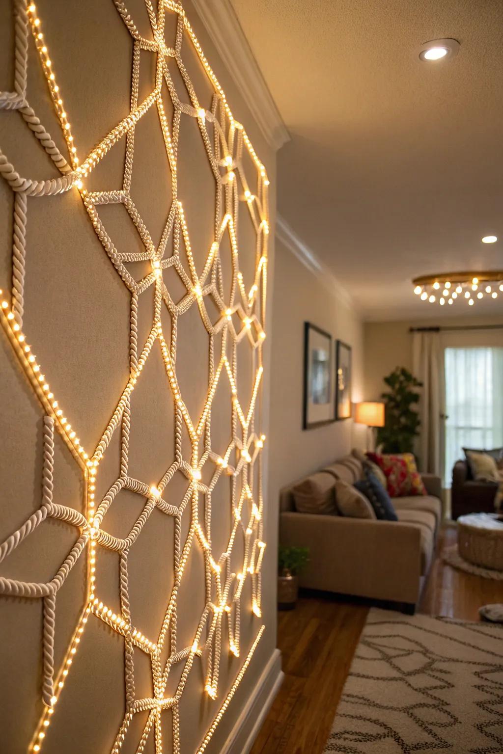 Convert your walls into art using optical strands.