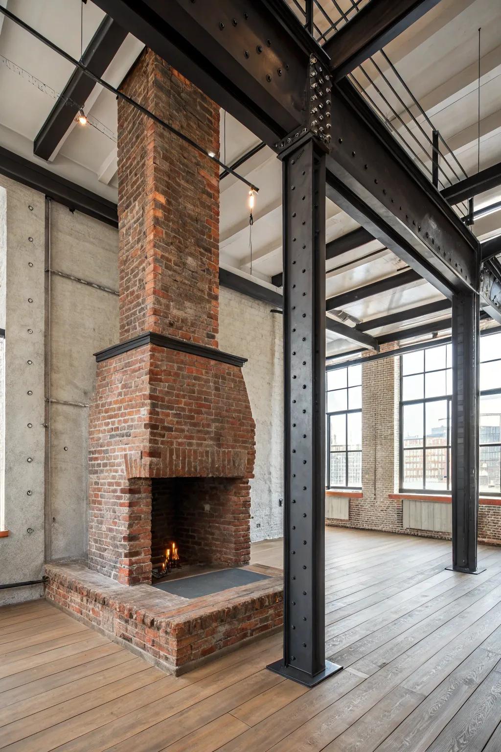 The industrial edge introduces a strong urban impression to your fireplace.