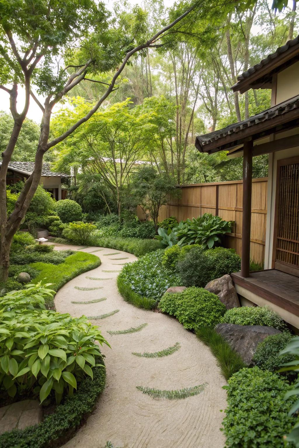 Bewitch your garden with meandering sand-based routes.
