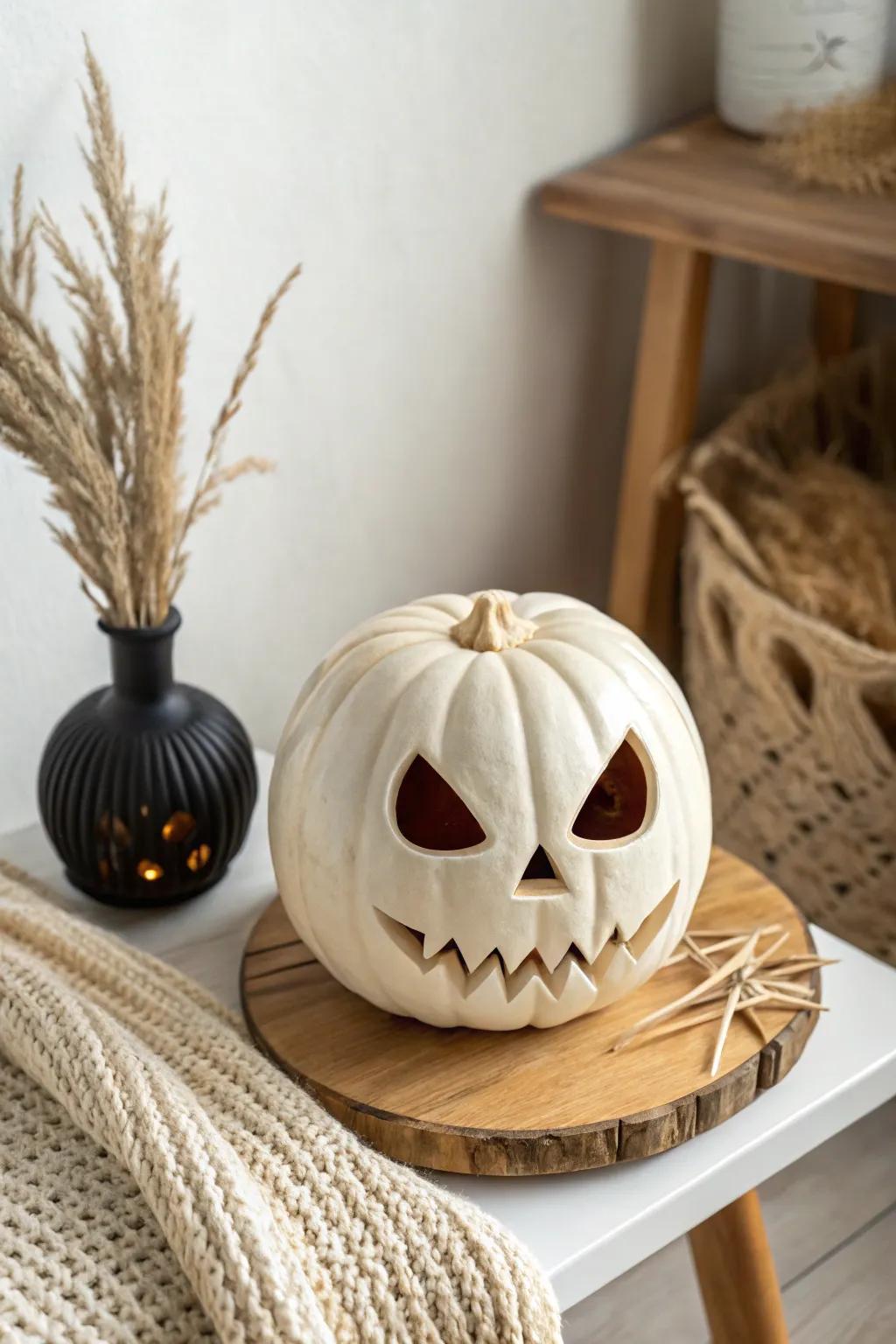 Look into the haunting vacant eyes of Halloween's craftiest creation. 🎃✨