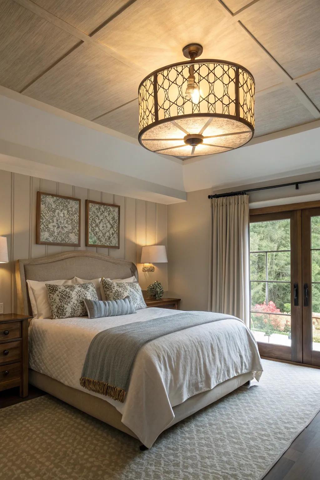 Design a peaceful retreat in your bedroom with gentle lighting.