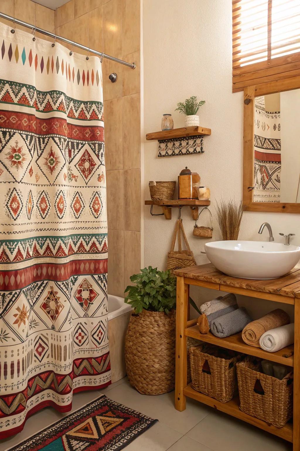 Ethnic motifs can infuse your decor with character and depth.