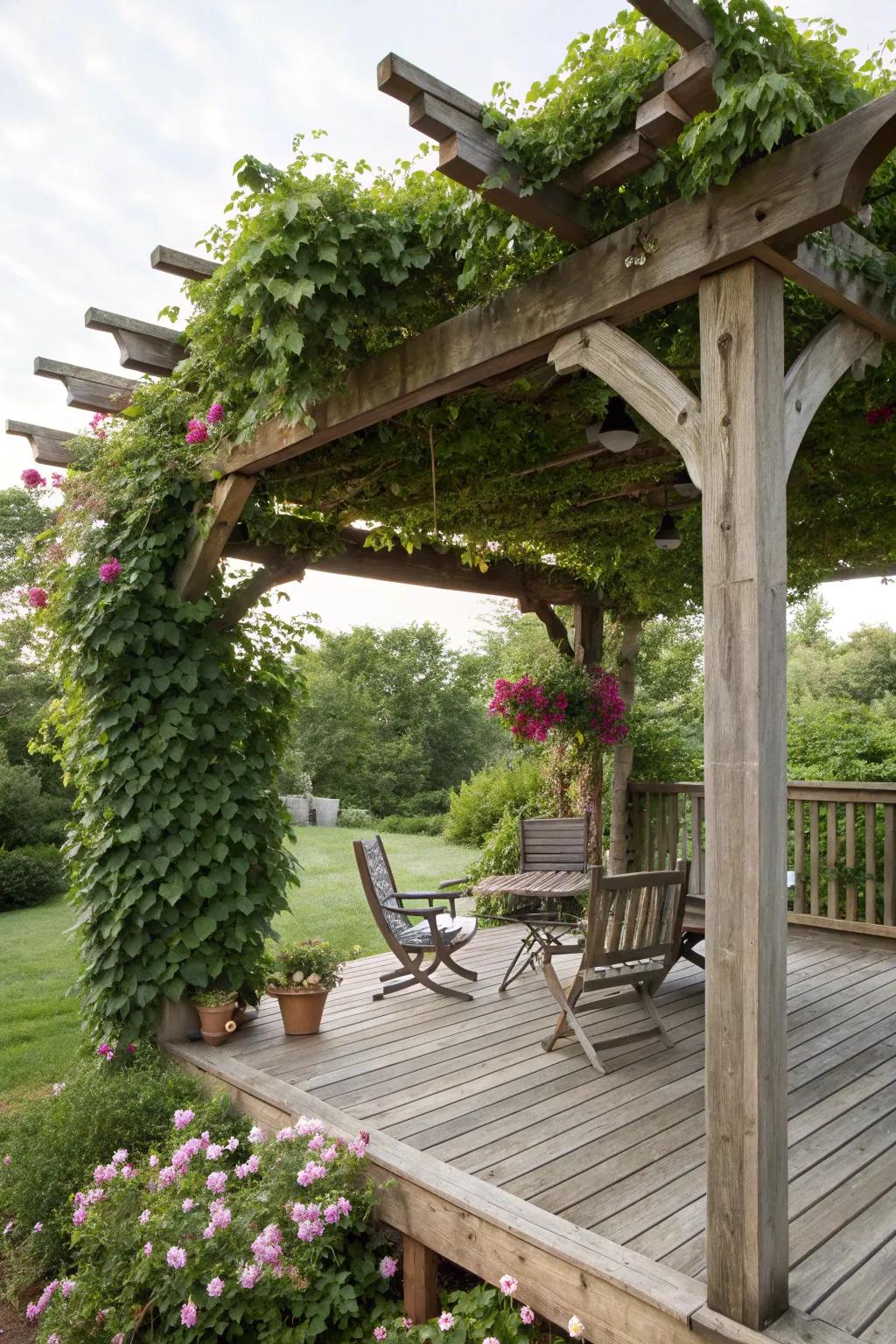 A shaded structure introduces refinement and shade to your deck.
