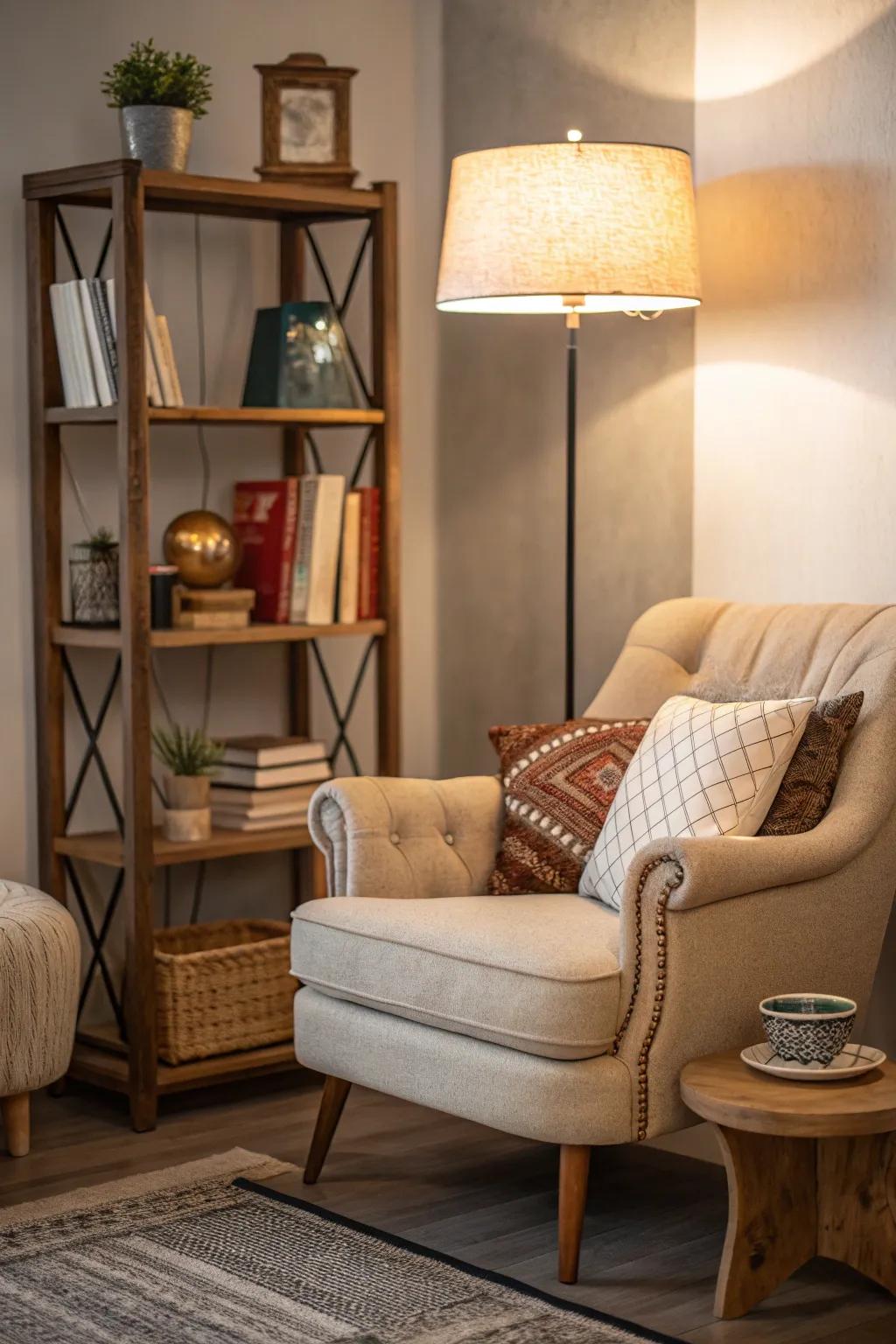 Ideal for literary getaways is a cozy nook.