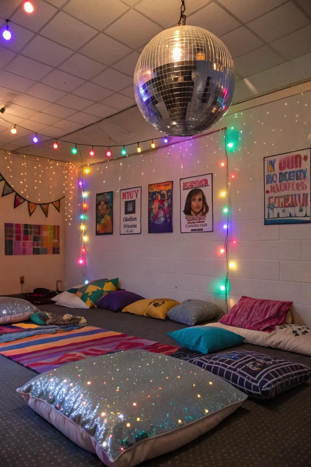 Dance the night away with a vibrant Classic Dance Party sleepover theme.