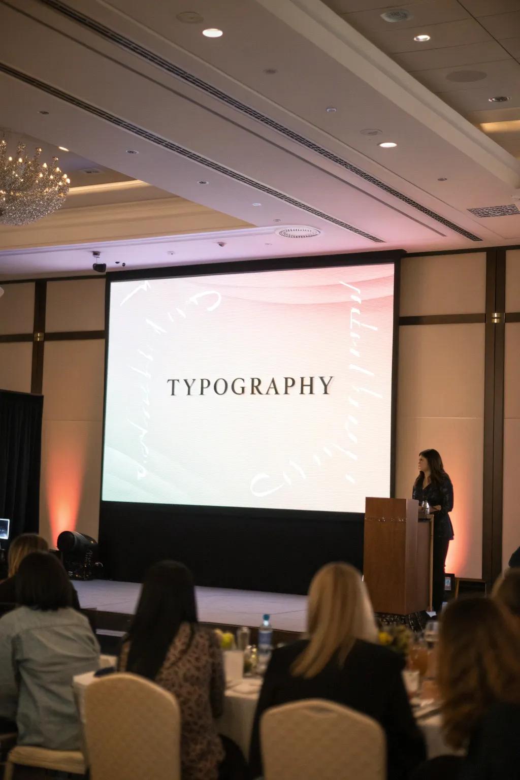 Slides displaying a combination of simple and fashionable text styling.