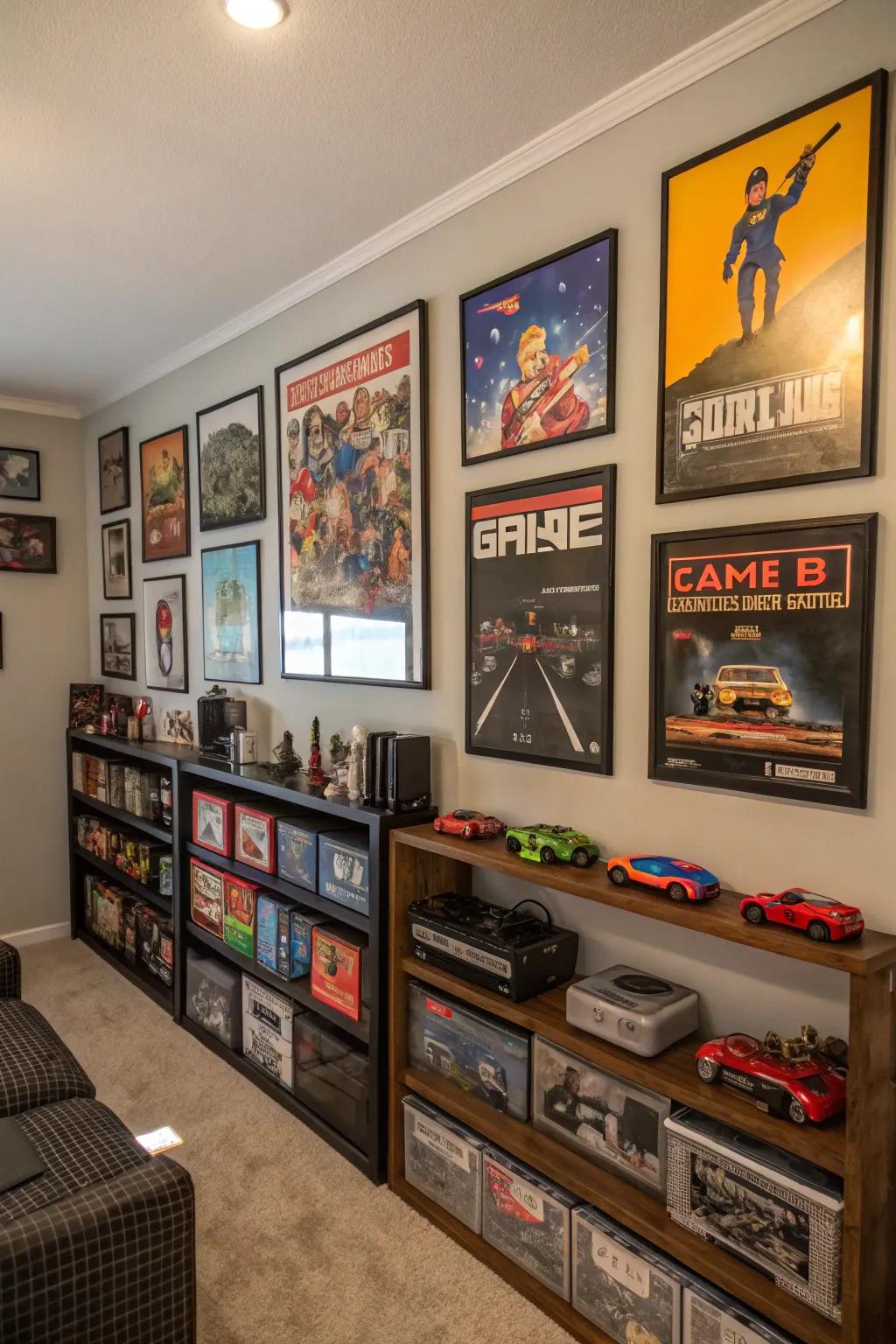 Wall decor gives your gaming space more personality.