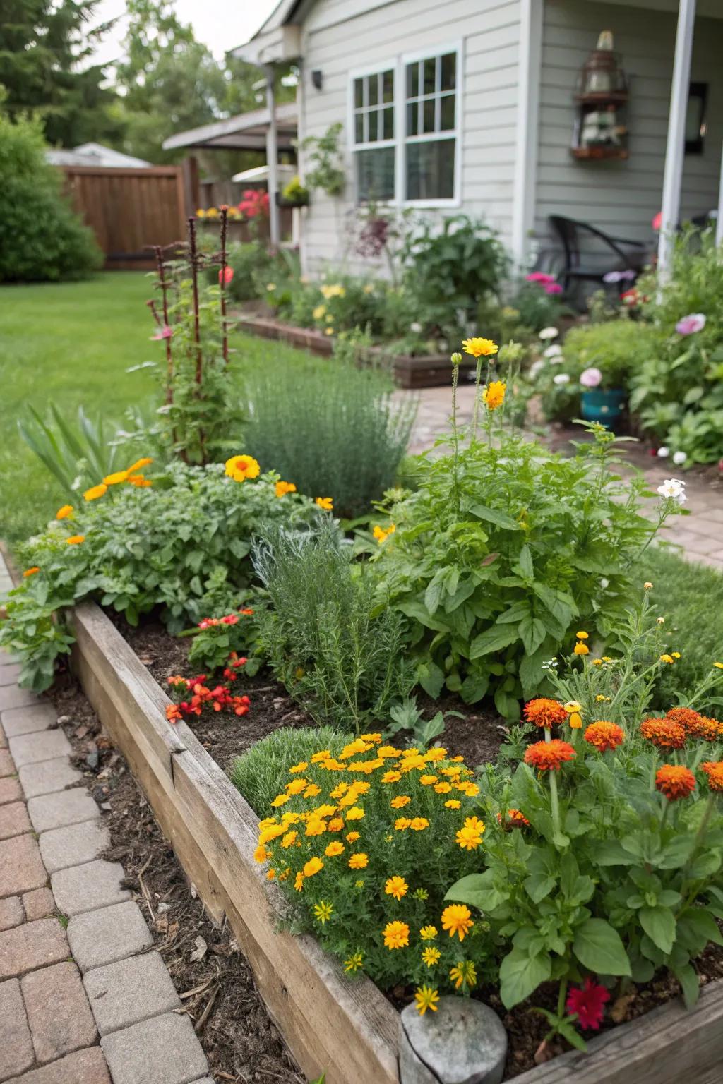Merge beauty and utility by blending consumables with ornamentals.