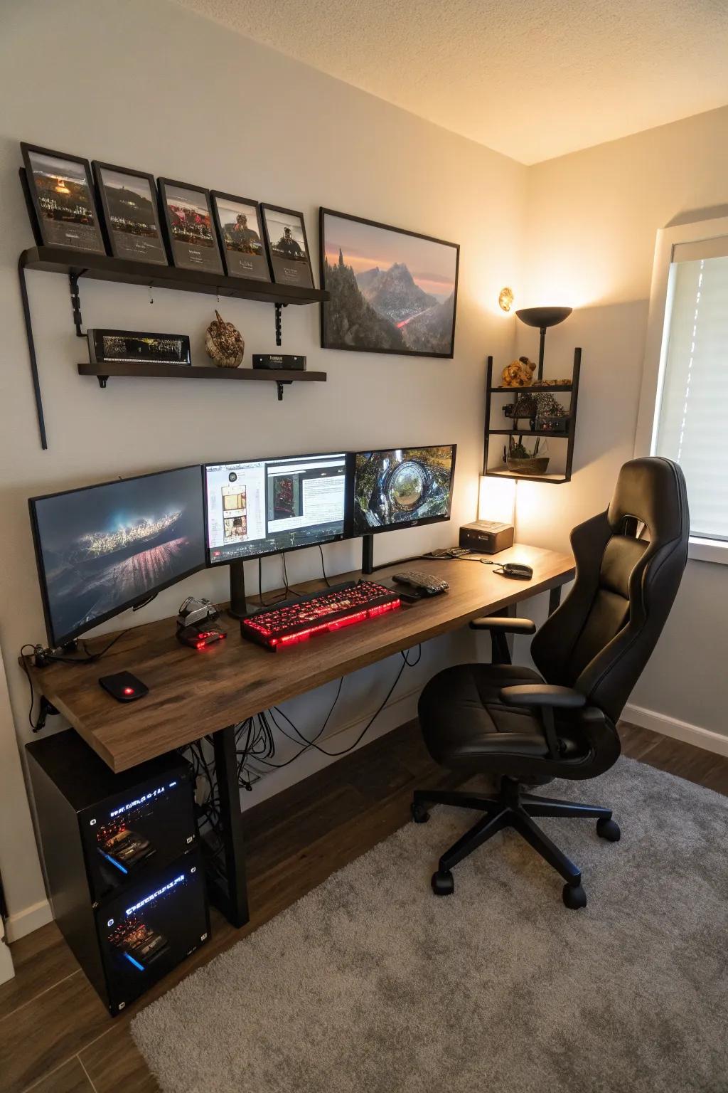 Wall-mounted screens offer a stylish and space-saving solution.