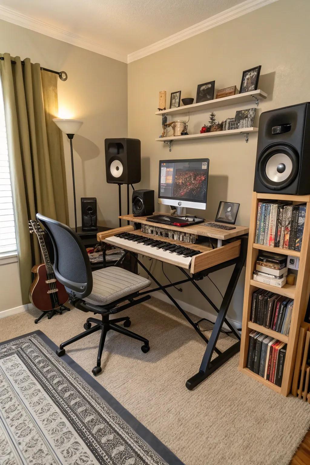 Multi-functional furniture brings adaptability to your studio arrangement.
