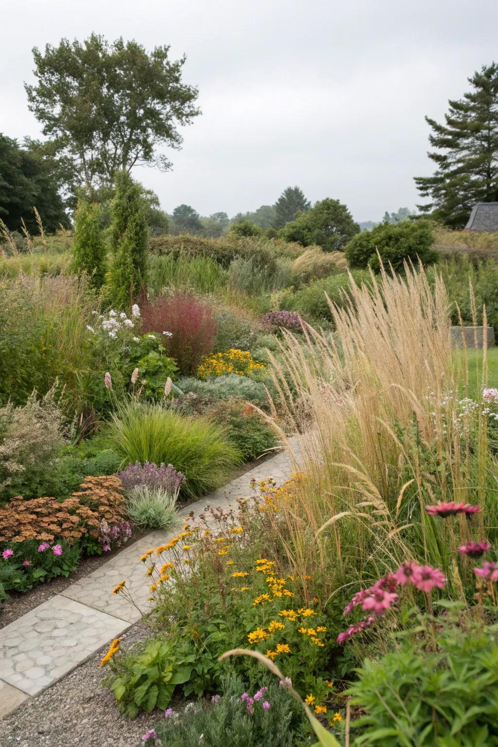 Layered planting enriches any small garden with depth and visual appeal.