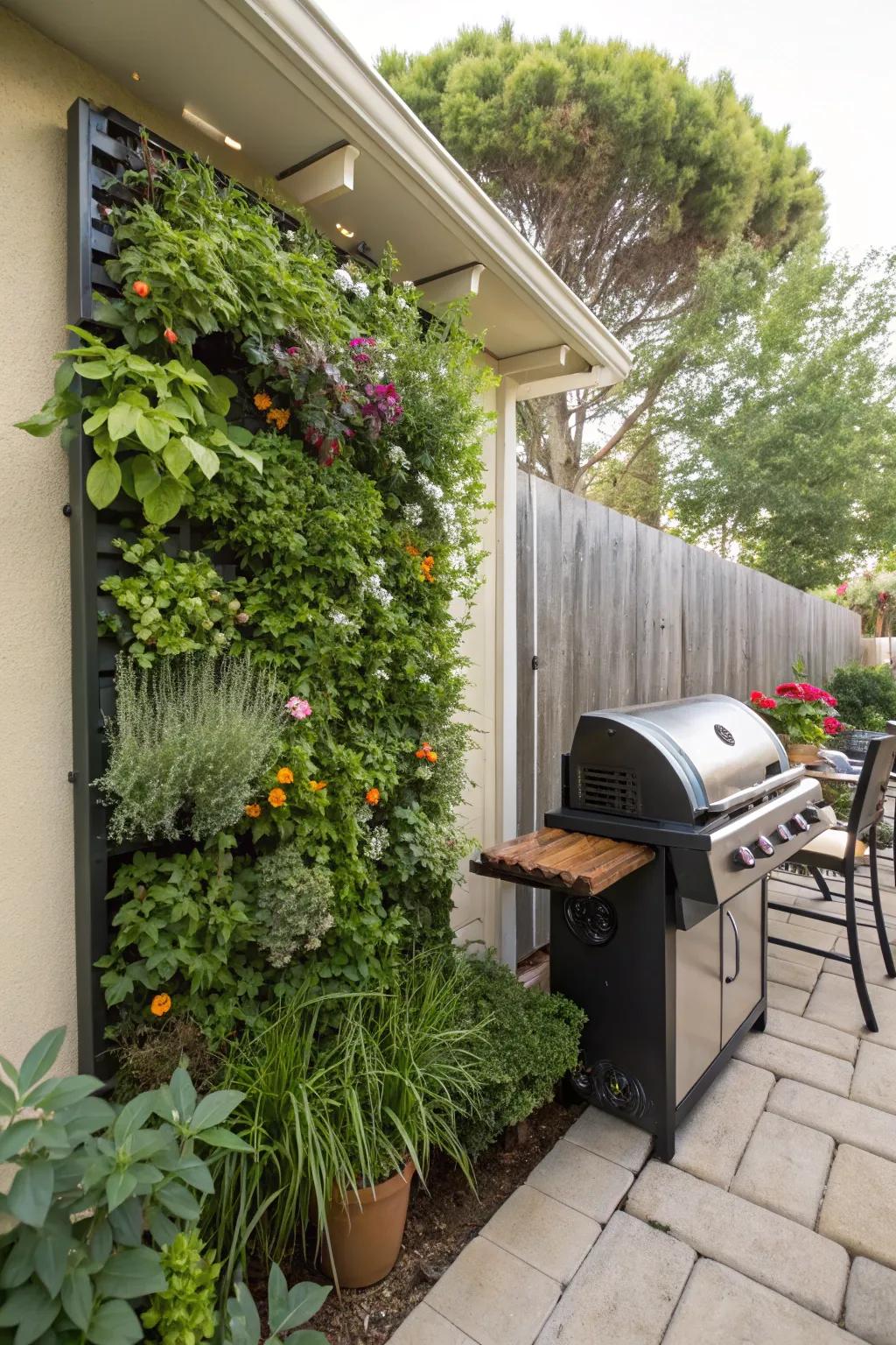 Upright gardens add greenery without using up any floor space.