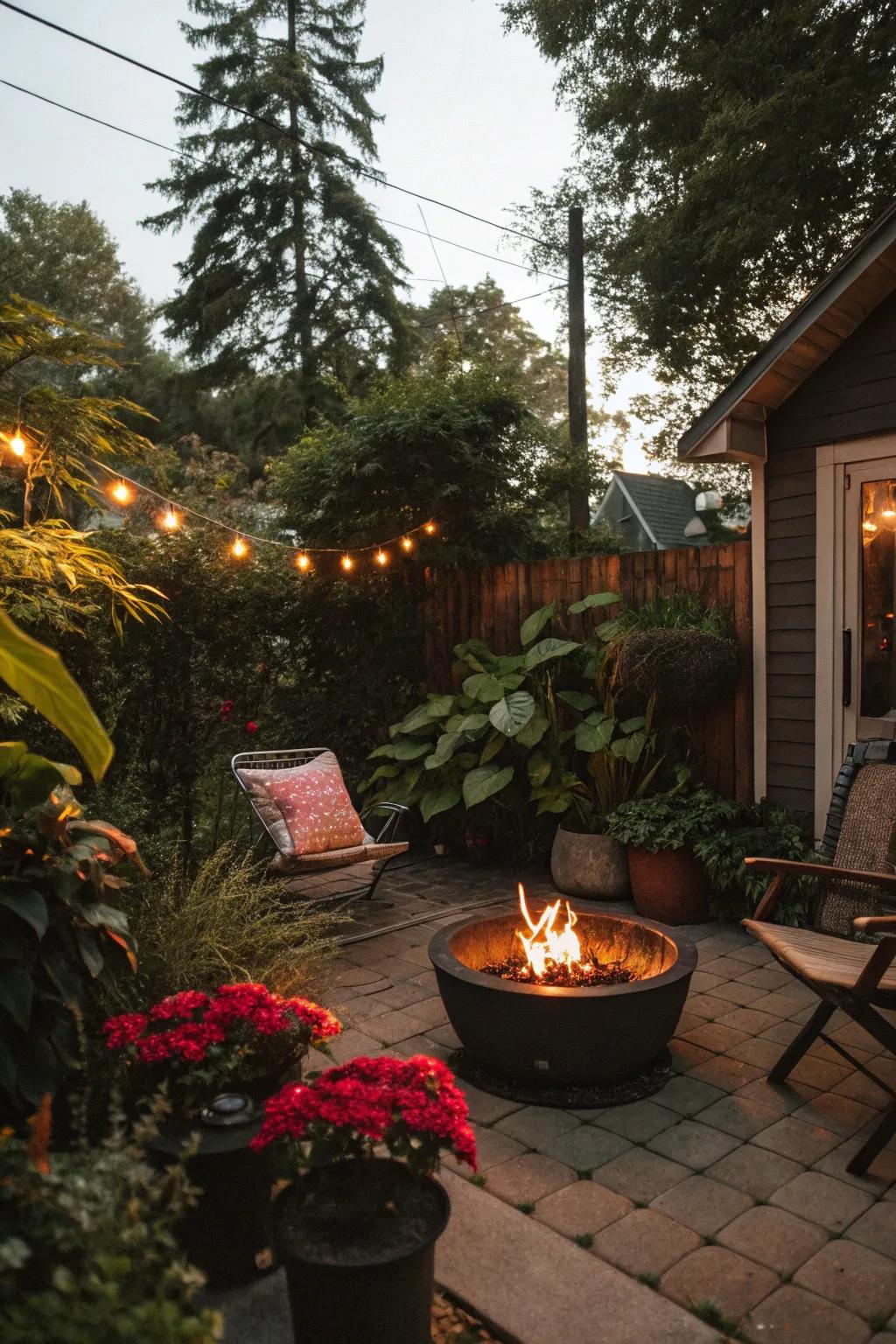 Greenery adds tranquility and seclusion to your patio.