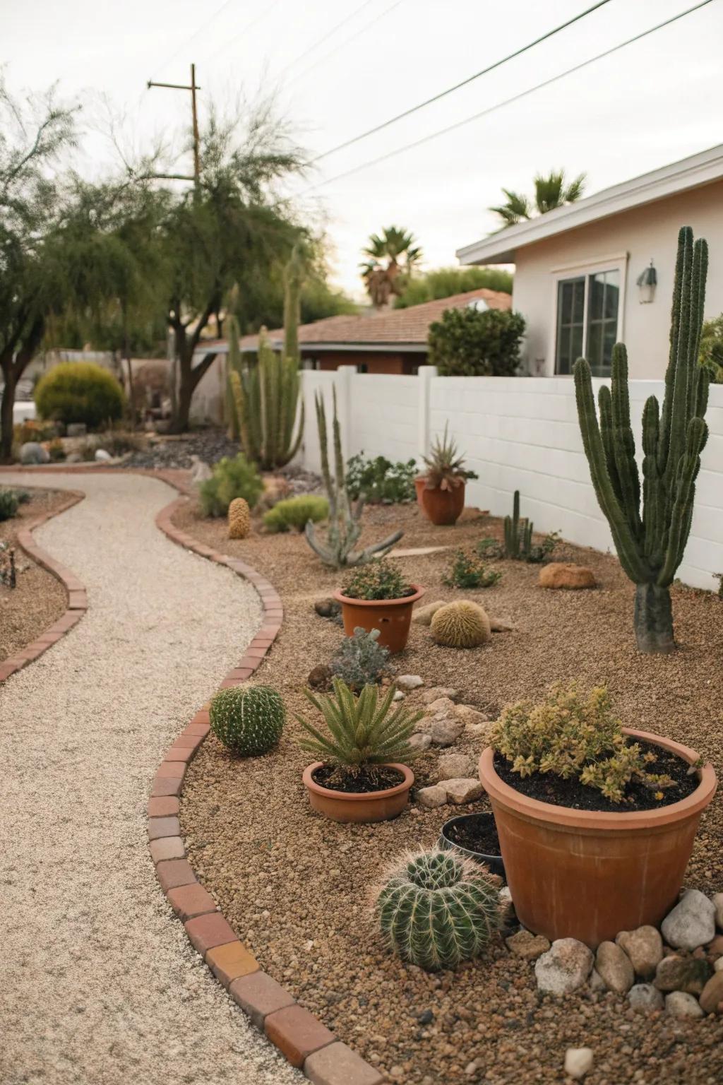 Earthy color scheme creating a harmonious and peaceful landscape.