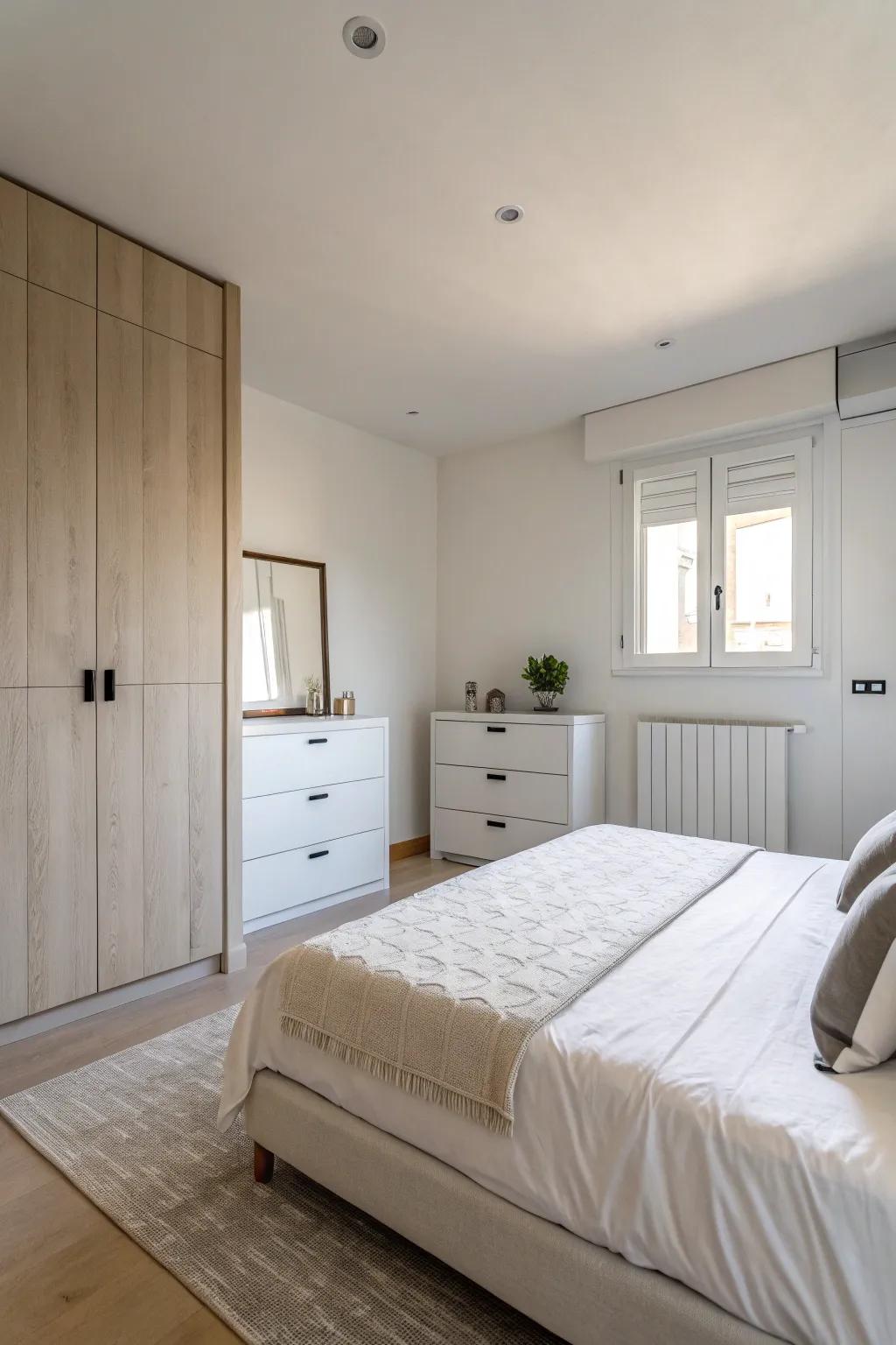 Minimalist decoration enhances the sense of peace and calm.