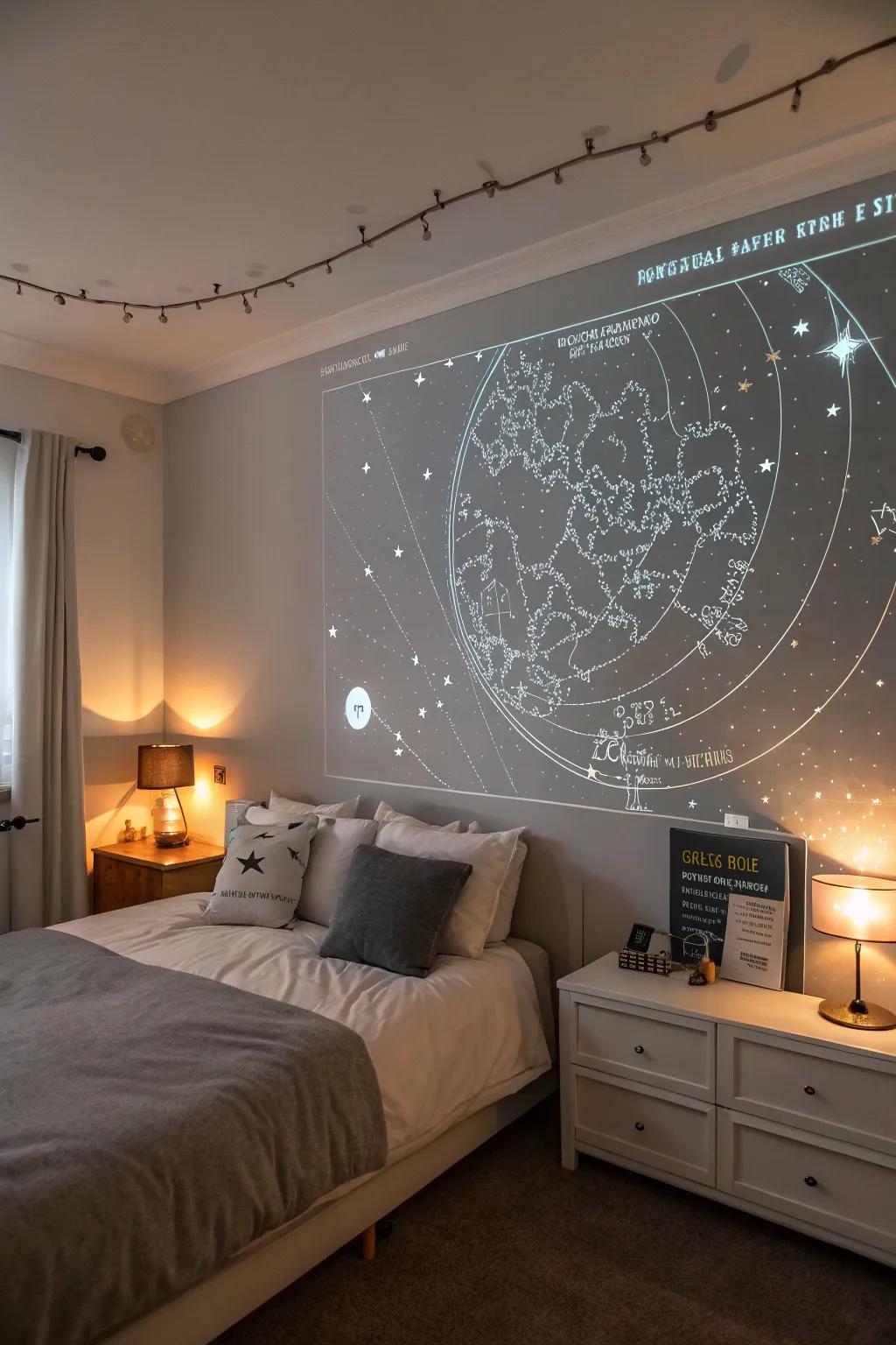 An interactive star chart that simultaneously educates and decorates.