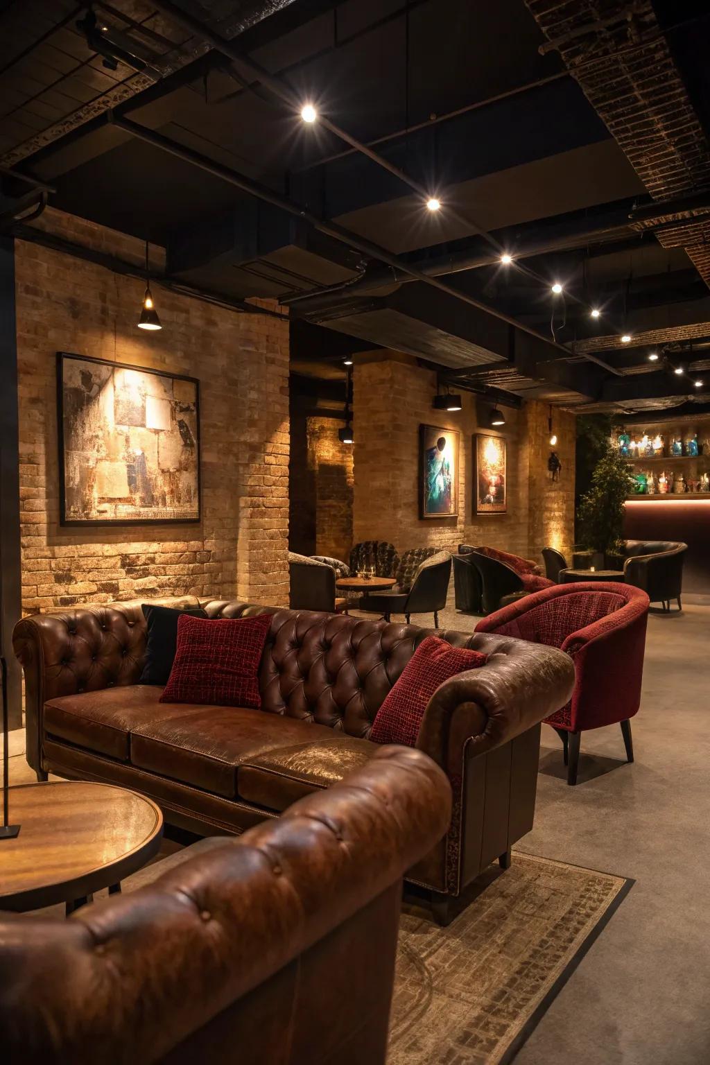 Elegant seating areas invite guests to unwind and enjoy the ambiance.