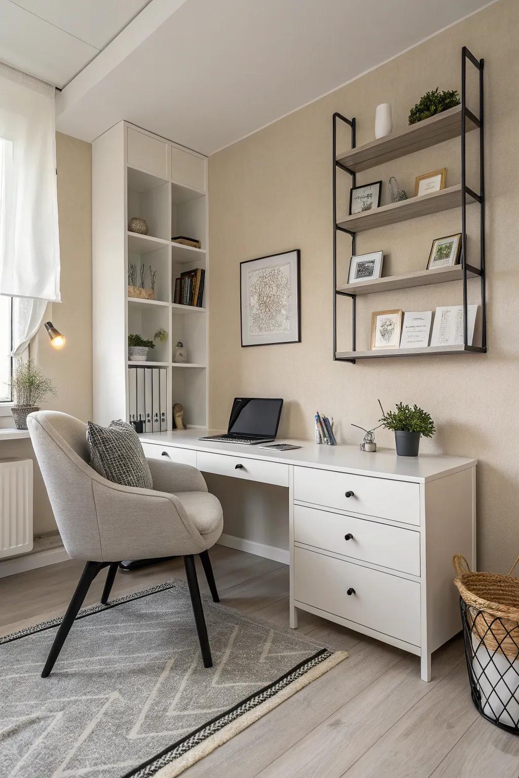 A minimalist backdrop maintains emphasis on your content.