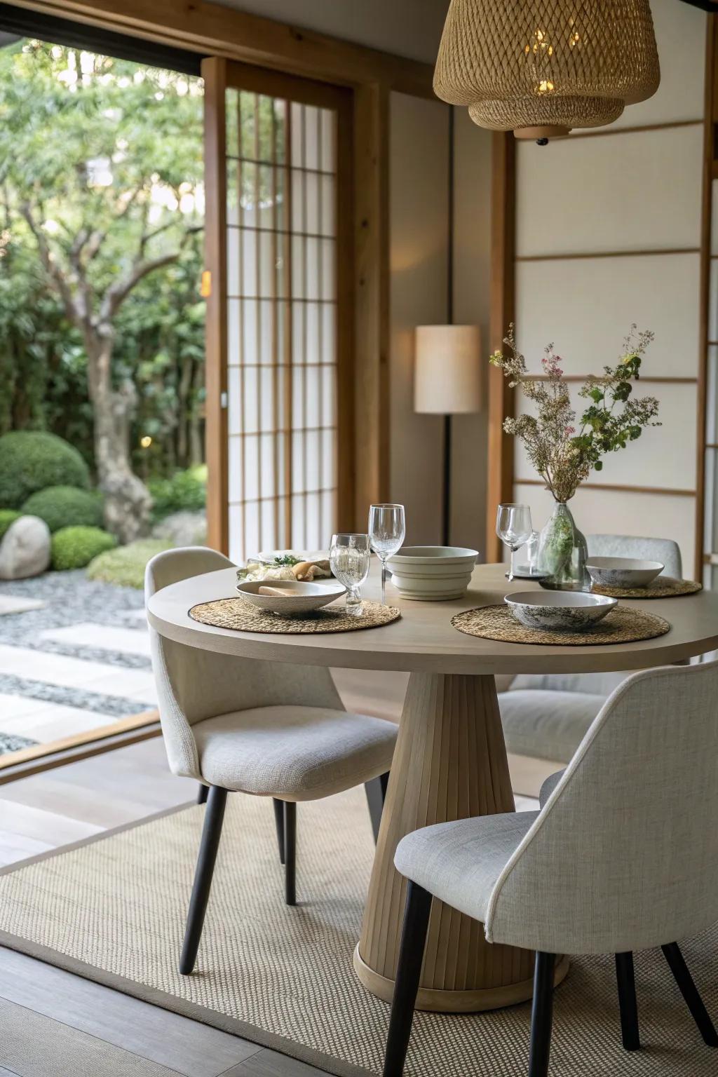 Achieve serenity using an understated tabletop presentation.