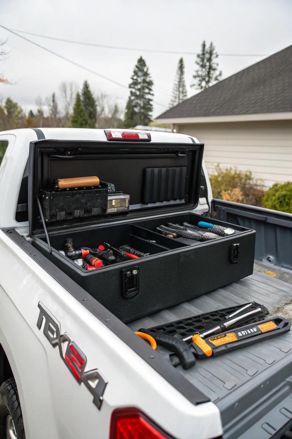 Keep your tools arranged and accessible with a sturdy toolbox.