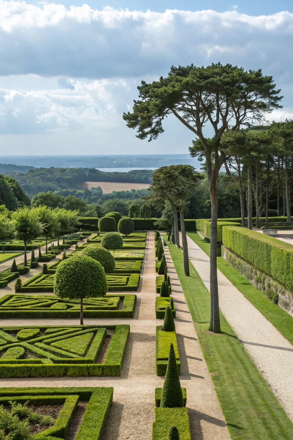 Achieve refinement with trees organized in structured geometric patterns.
