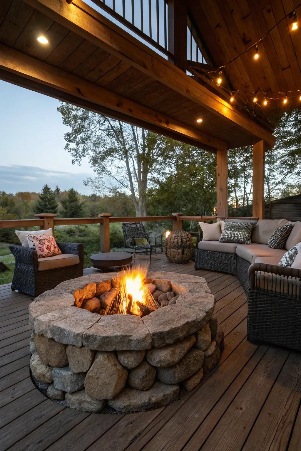 Create unforgettable memories around a charming fire pit.